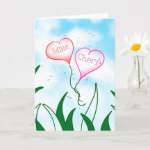 Personalisierte Valentinskarte für Paare Namen