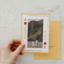 Personalisierte Valentinskarte mit Foto – Herz-Ass