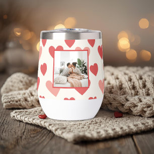 Personalisierte Valentinstag-Foto-Herz-Wasserflasc