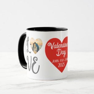 Personalisierte Valentinstag-Foto-"LIEBE"-Collage Tasse