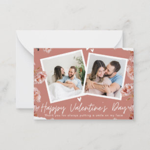 Personalisierte Valentinstag-Fotokarte   Benutzerd Mitteilungskarte
