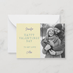 Personalisierte Valentinstag-Fotokarte Mitteilungskarte