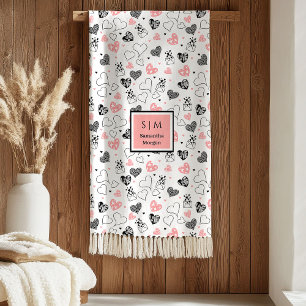 Personalisierte Valentinstag-Geschenkdecke Handgez Fleecedecke