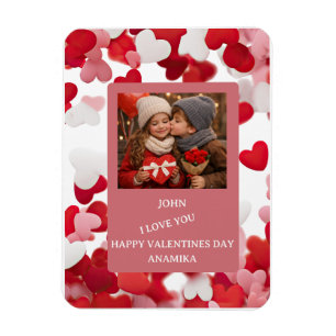 Personalisierte Valentinstag-Grußkarte & Foto Magnet