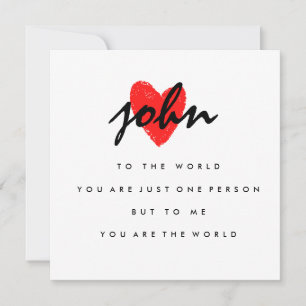 Personalisierte Valentinstag-Karte für ihn