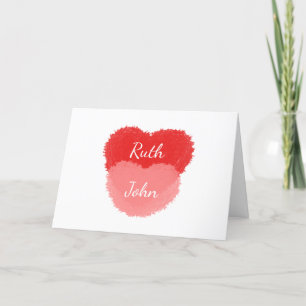 Personalisierte Valentinstag-Karte für Wasserfarbe Feiertagskarte