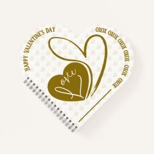 Personalisierte Valentinstag-Liebe Notizbuch