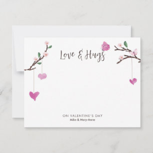 Personalisierte Valentinstag-Notizkarte Mitteilungskarte