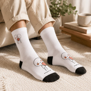 Personalisierte Valentinstag-Paar-Matching-Crew-So Socken