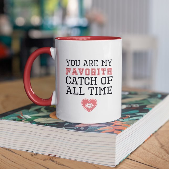 Personalisierte Valentinstag-Paare Tasse (Personalized football Valentine's Day couples Mug)