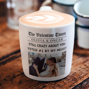 Personalisierte Valentinstag-Zeitung Espressotasse