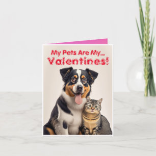 Personalisierte Valentinstagskarte mit Haustierfot Karte