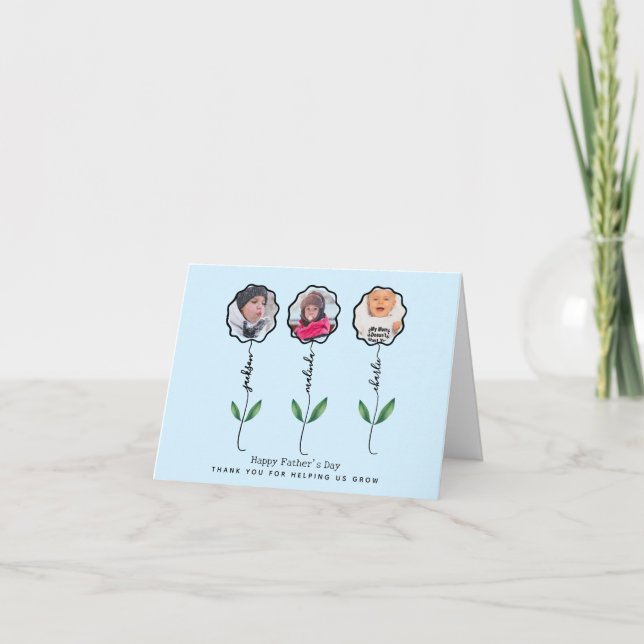 Personalisierte Väter Garten Foto Geschenk für Kin Karte (Vorderseite)