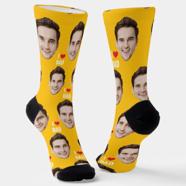 Personalisierte Vater Mama Socken mit benutzerdefi (Gewinkelt)