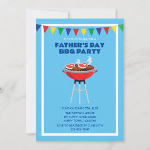 PERSONALISIERTE VATERSTAG-BBQ-PARTY EINLADUNG