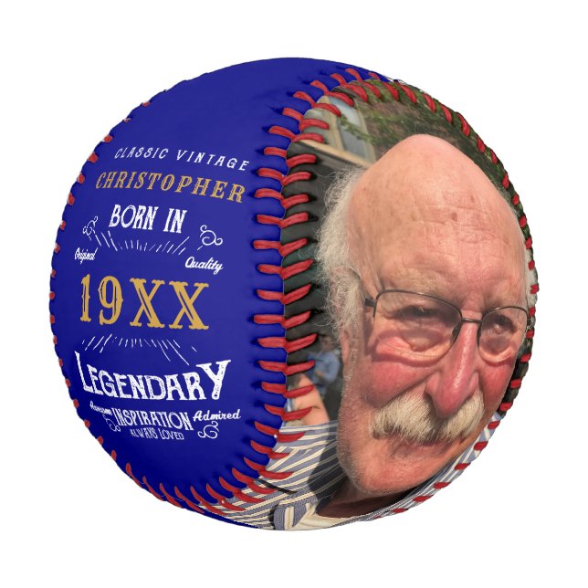 Personalisierte Vatertag Geschenk Monogram Legenda Baseball (Schrägansicht)