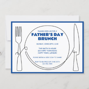 PERSONALISIERTE VATERtags-BRUNCH-PARTY Einladung