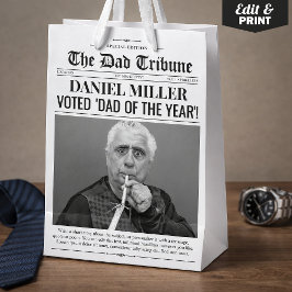 Personalisierte Vatertagszeitung Mittlere Geschenktüte