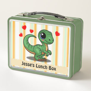 Personalisierte Velociraptor-Dinosaurier-Lunchbox Metall Brotdose