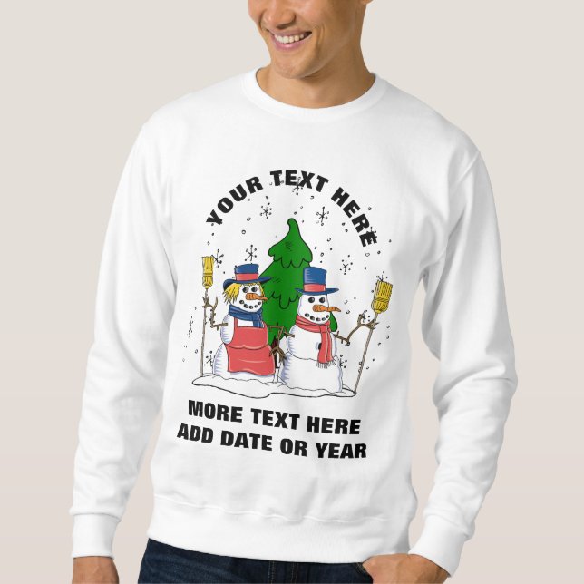Personalisierte verheiratete Weihnachts-Kleidung Sweatshirt (Vorderseite)