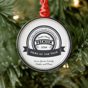 Personalisierte Verleihung des Best Vaterpreises Ornament Aus Metall