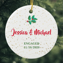Personalisierte Verlobte Goldstars Holly Red Green