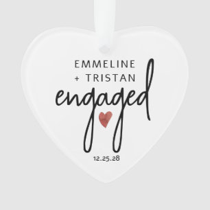 Personalisierte Verlobung Acrylschmuck Ornament