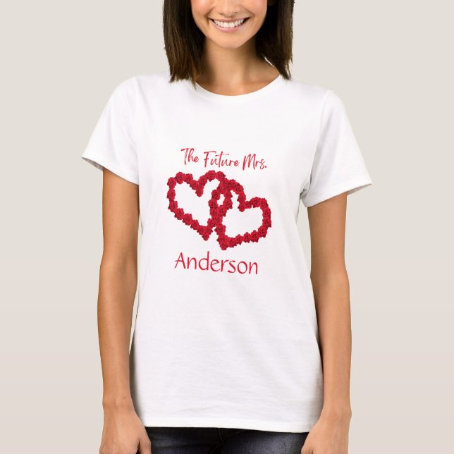 Personalisierte Verlobung Bachelorette T-Shirt (Vorderseite)