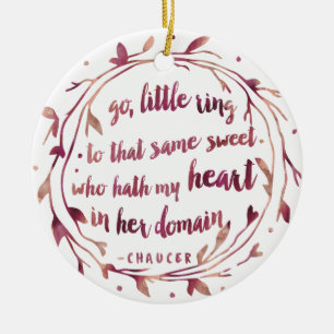 Personalisierte Verlobung   Wasserfarbe Keramik Ornament