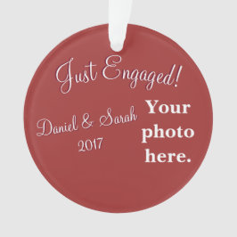 Personalisierte Verlobungs-Verzierung Ornament