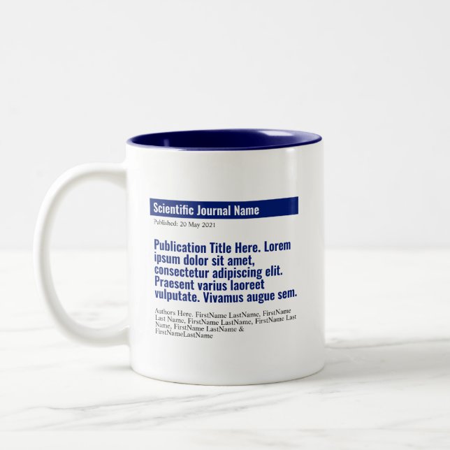 Personalisierte Veröffentlichung Zwei-Tone-Tasse - Zweifarbige Tasse (Links)