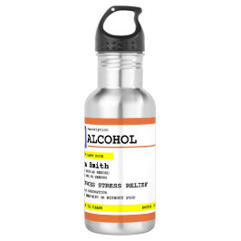 Personalisierte Verschreibung Humorer Alkohol     Edelstahlflasche