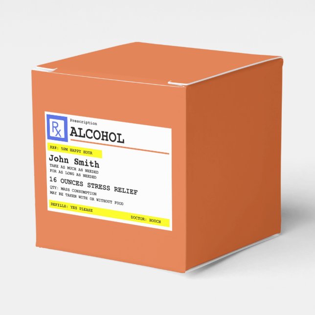 Personalisierte Verschreibung Humorer Alkohol Geschenkschachtel (Vorderseite)