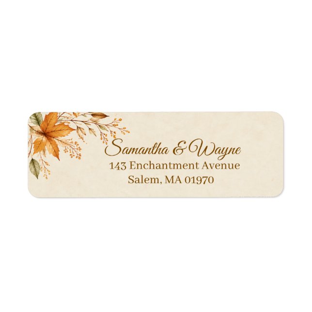 Personalisierte verzauberte Herbst-Hochzeit  (Vorne)