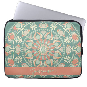 Personalisierte Verzierte Retro Sage und Sand Mand Laptopschutzhülle