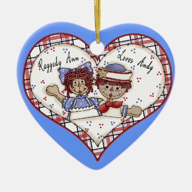 Personalisierte Verzierung LiebenAndy Keramikornament (Vorne)