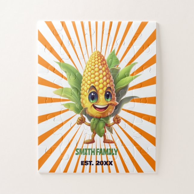 PERSONALISIERTE VIBRANT FUN CORN CHARACTER PUZZLE (Vertikal)