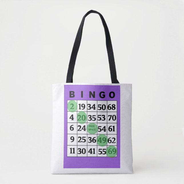 Personalisierte "viel Glück" BINGO Tasche (Vorderseite)