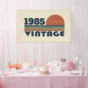 Personalisierte vierzig Vintage 40. Geburtstagsfei Banner