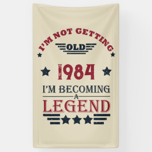 Personalisierte vierzig Vintage 40. Geburtstagsfei Banner