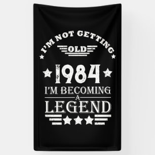 Personalisierte vierzig Vintage 40. Geburtstagsfei Banner