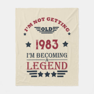 Personalisierte vierzig Vintage 40. Geburtstagsfei Fleecedecke