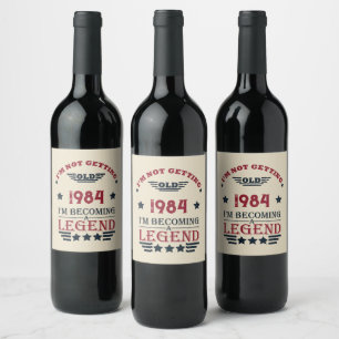 Personalisierte vierzig Vintage 40. Geburtstagsfei Weinetikett