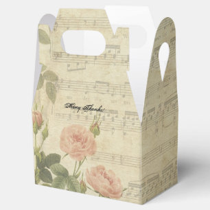 Personalisierte viktorianische Rosen und Musik Geschenkschachtel