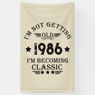 Personalisierte vintage 35. Geburtstagsfeier Banner