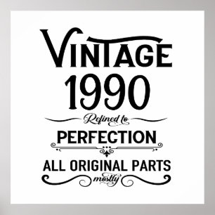 Personalisierte vintage 35. Geburtstagsfeier Poster