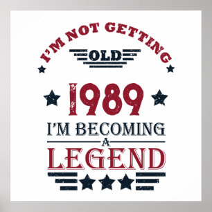 Personalisierte vintage 35. Geburtstagsfeier Poster