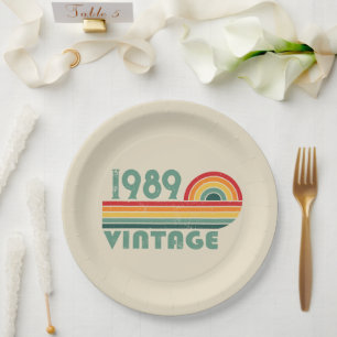 Personalisierte Vintage 35. Geburtstagsgeschenke Pappteller