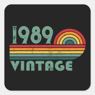 Personalisierte Vintage 35. Geburtstagsgeschenke Quadratischer Aufkleber