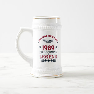 Personalisierte Vintage 35. Geburtstagsparty Bierglas